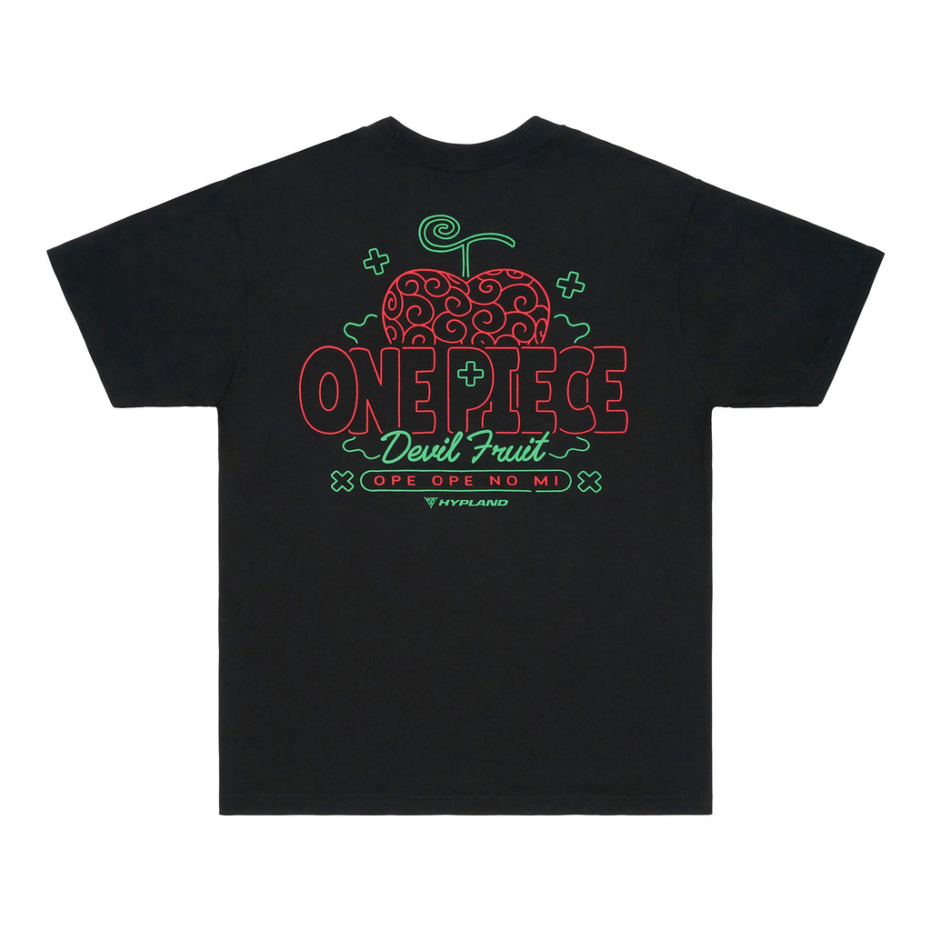 ONE PIECE OPP OPP HEART NEON SHIRT (BLACK)