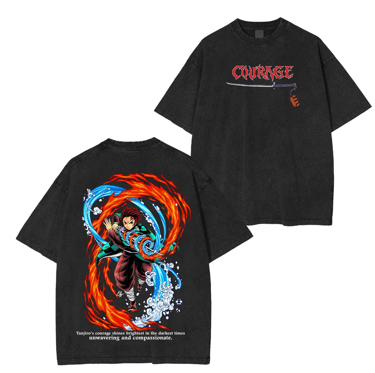 Tanjiro,Demon Slayer Anime Unisex Washed T-Shirt