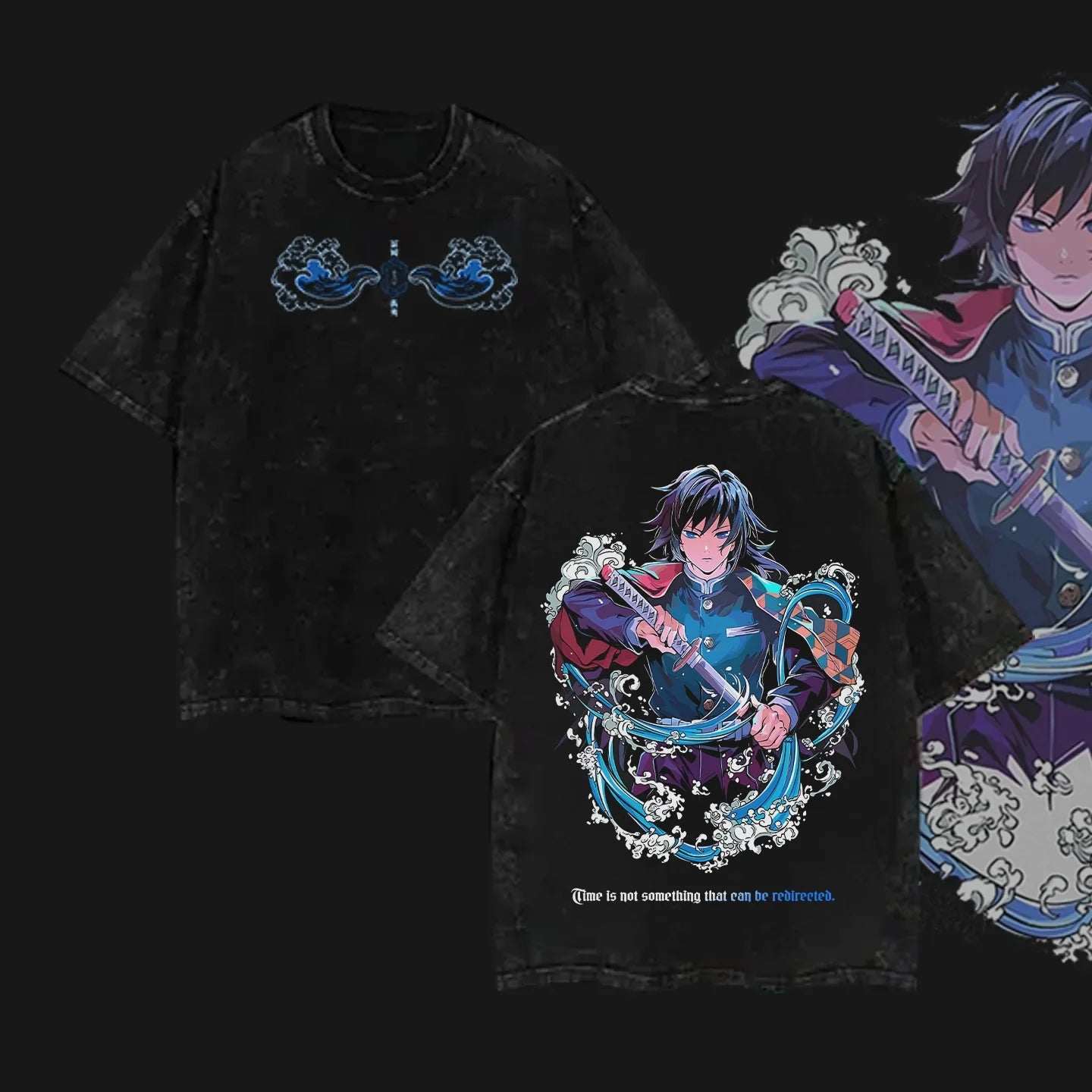 Hashira Demon Slayer Tee a€?Rengoku, Giyu, Tengen, Obanai, Gyomei, Mitsuri Vintage Washed Oversized T-Shirt