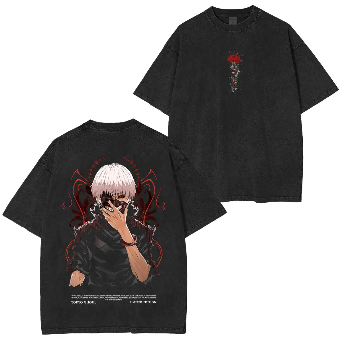 Tokyo Ghoul Tee ¨C Ken Kaneki Vintage Washed Oversize Shirt