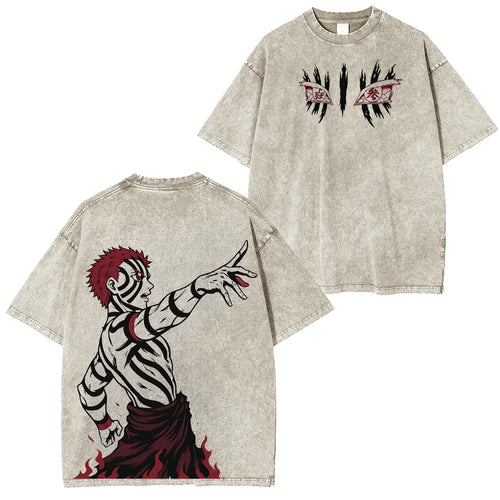 Akaza Upper Moon 3 Demon slayer Unisex Washed T-Shirt