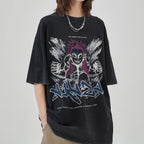 Akaza Vintage Oversized T-Shirt | Demon Slayer