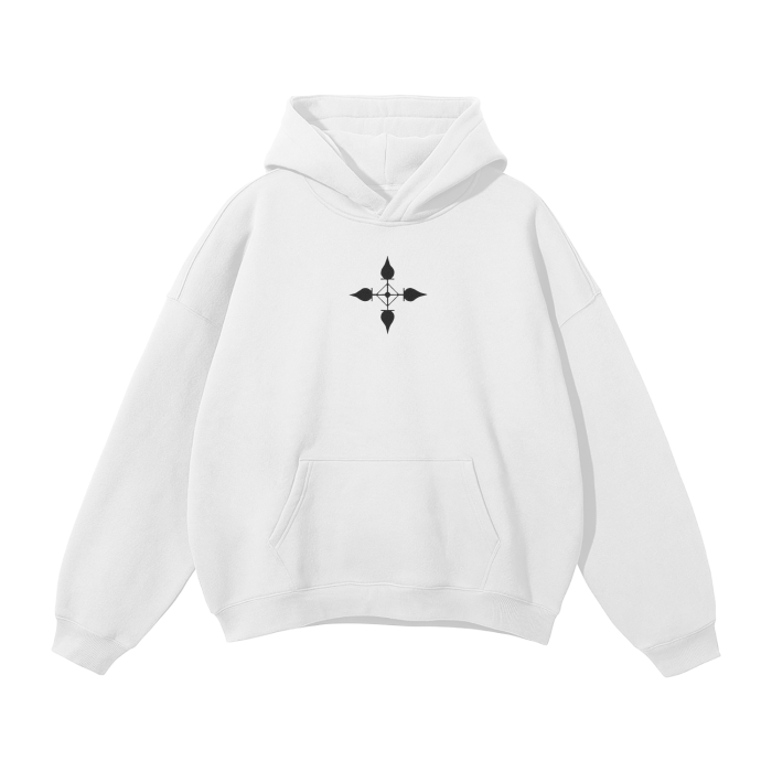 Dark Charisma Spider Streetwear Hoodie White