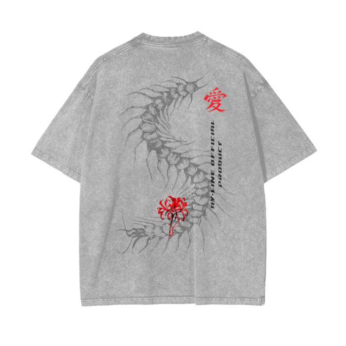 Tokyo Ghoul Anime Acid Wash Oversize T-shirt