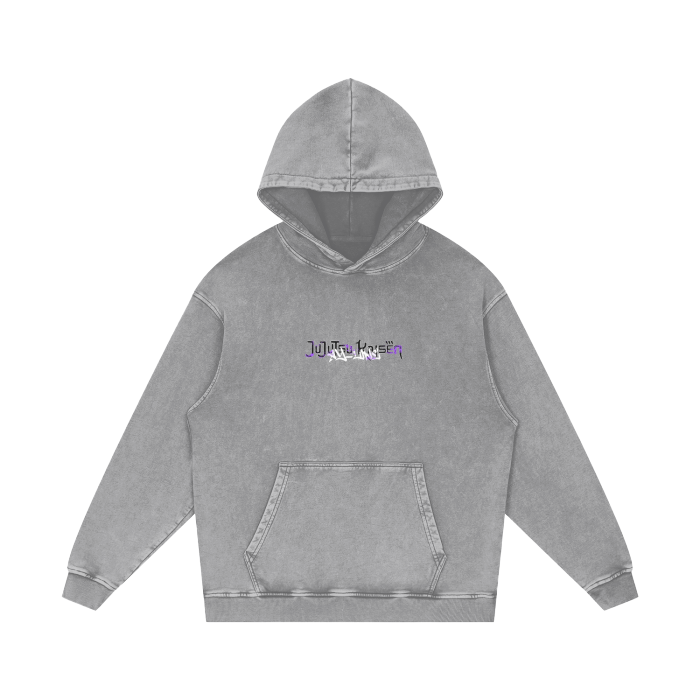 Lucky Strike Streetwear Hoodie Grey Washed