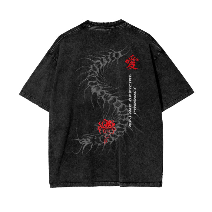 Tokyo Ghoul Anime Acid Wash Oversize T-shirt
