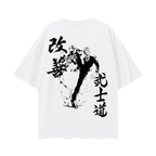 Black Leg Graffiti Streetwear Shirt White