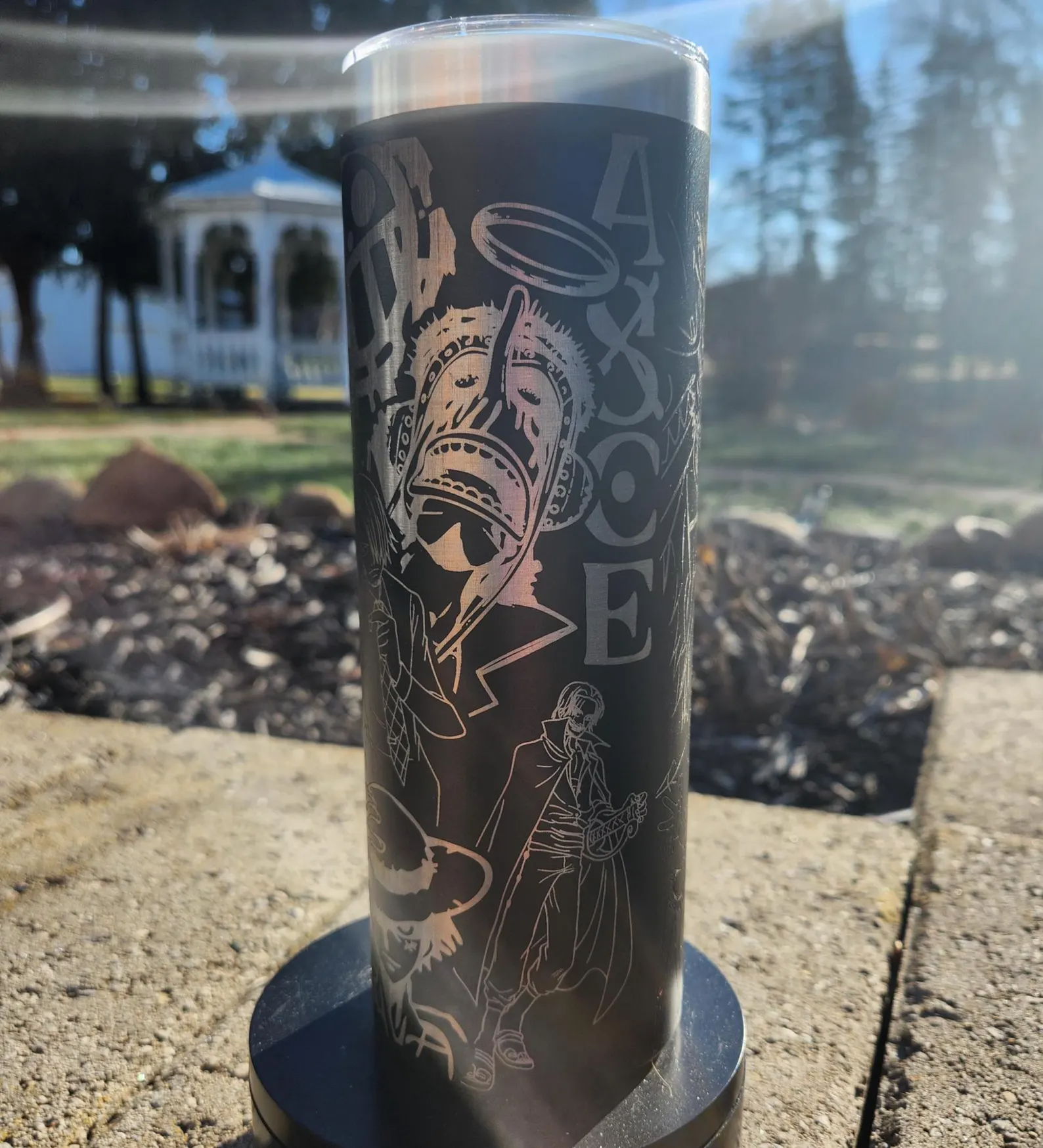 Straw Hat Pirates Anime collage Laser Engraved Tumbler