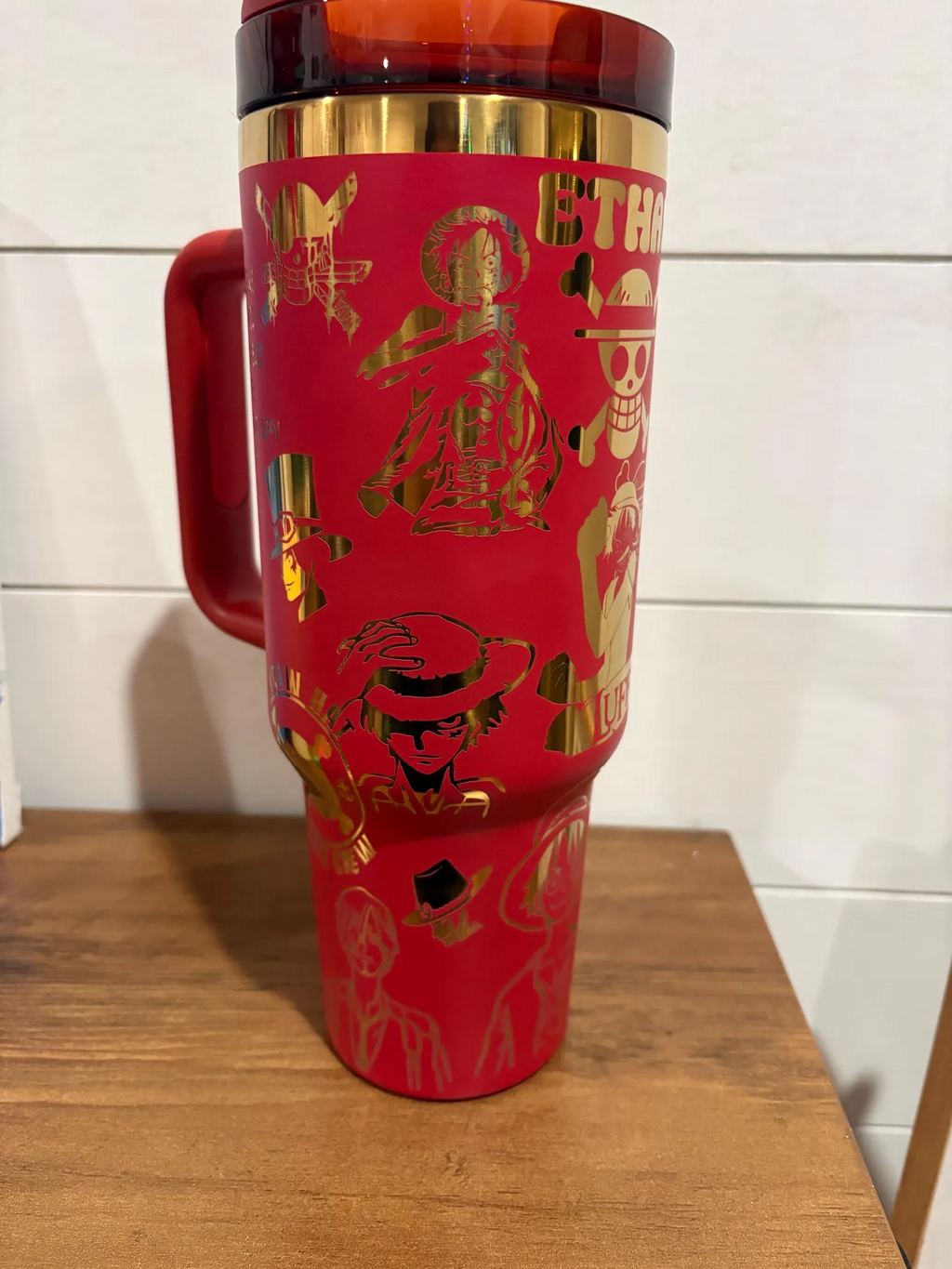 Custom Engraved One Piece Travel Mug Anime Tumbler - 40 oz
