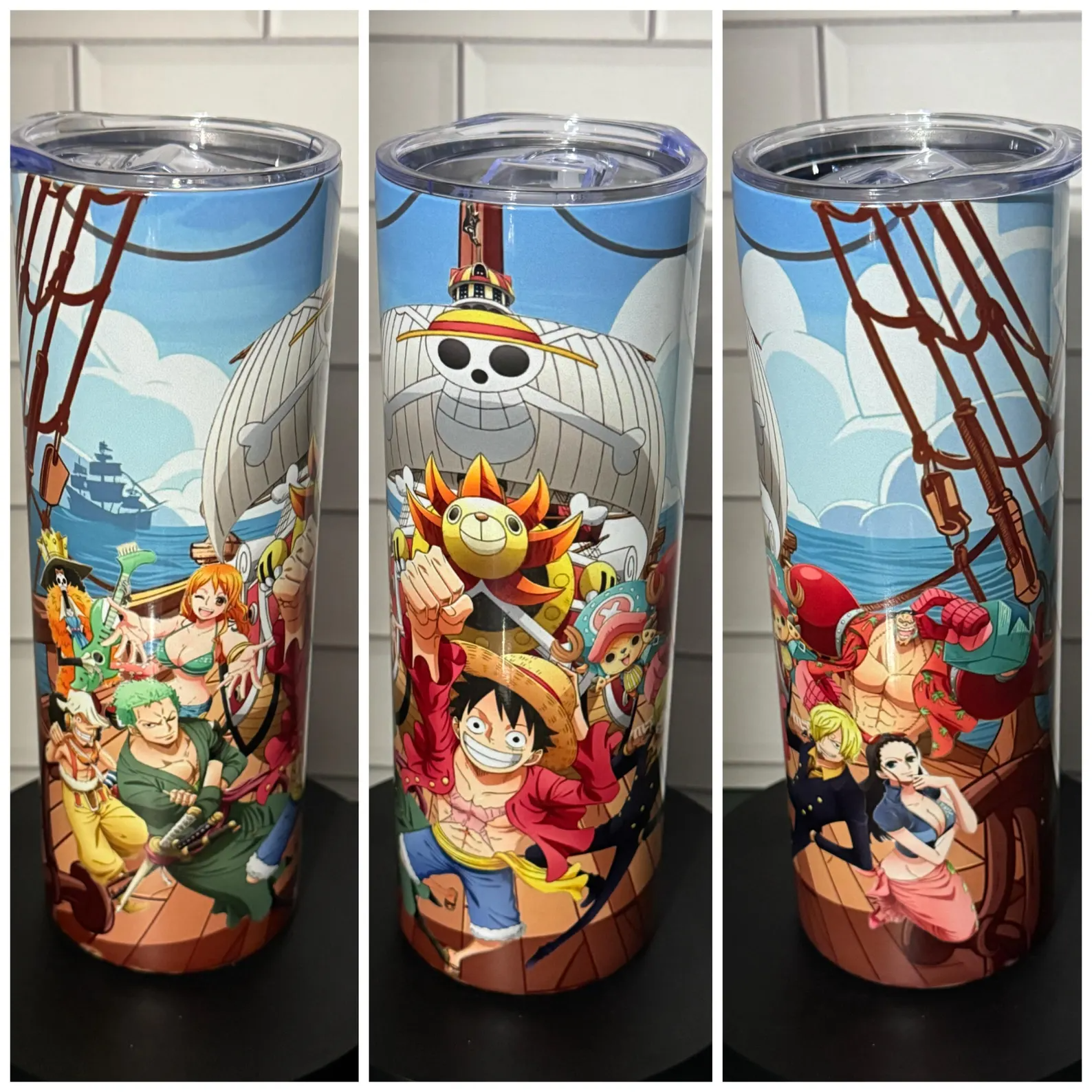 Pirate Stainless Steel Tumbler sublimation anime unique custom handmade gift