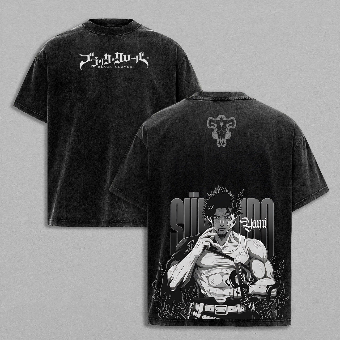 Black Clover Anime Washed T-shirt/Crewneck/Hoodie